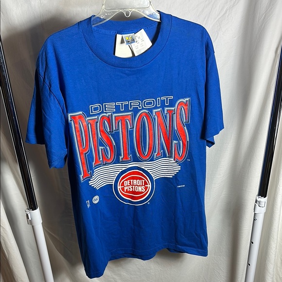 Competitor Other - Detroit Pistons 1990s Blue NBA T-Shirt New With Tags OG